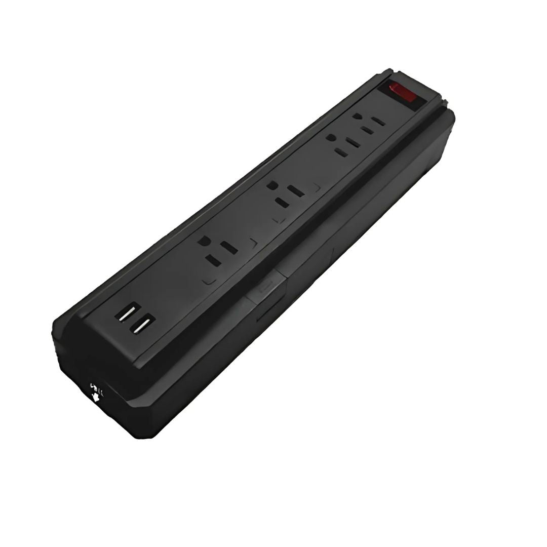 BeapCo Bed Bug Detecting Power Bar With Glue Trap Tray (Black)