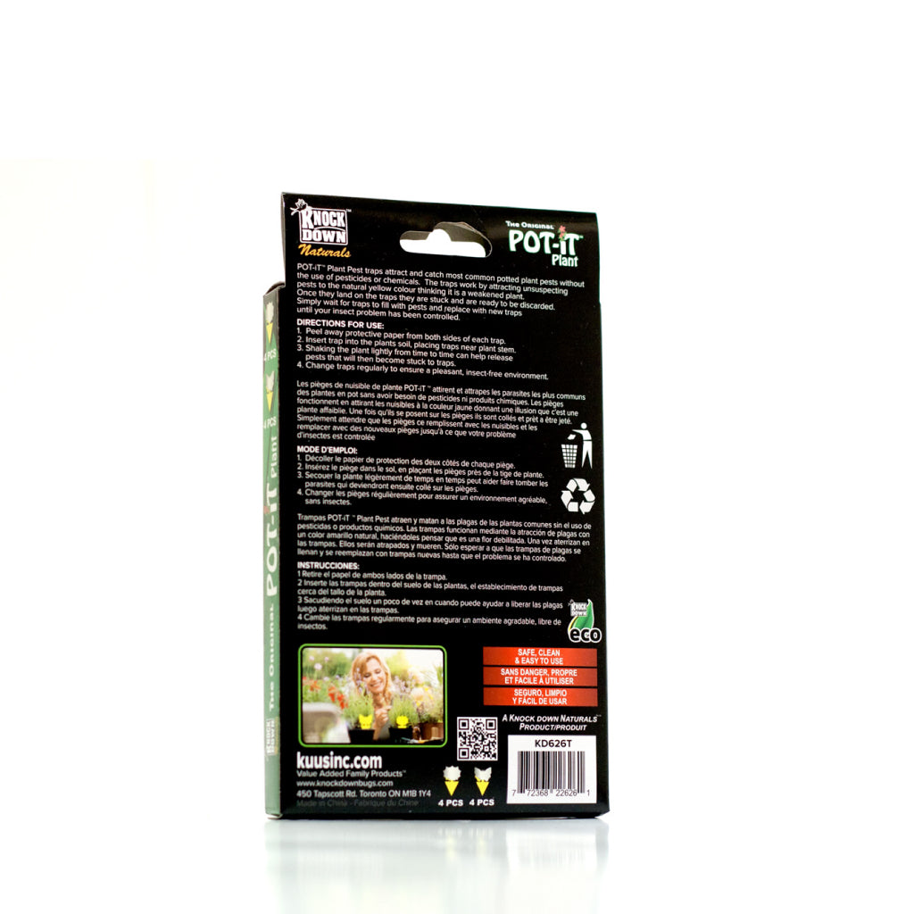 Pièges collants pour plantes Pot-It 6cmx6cm (lot de 8)