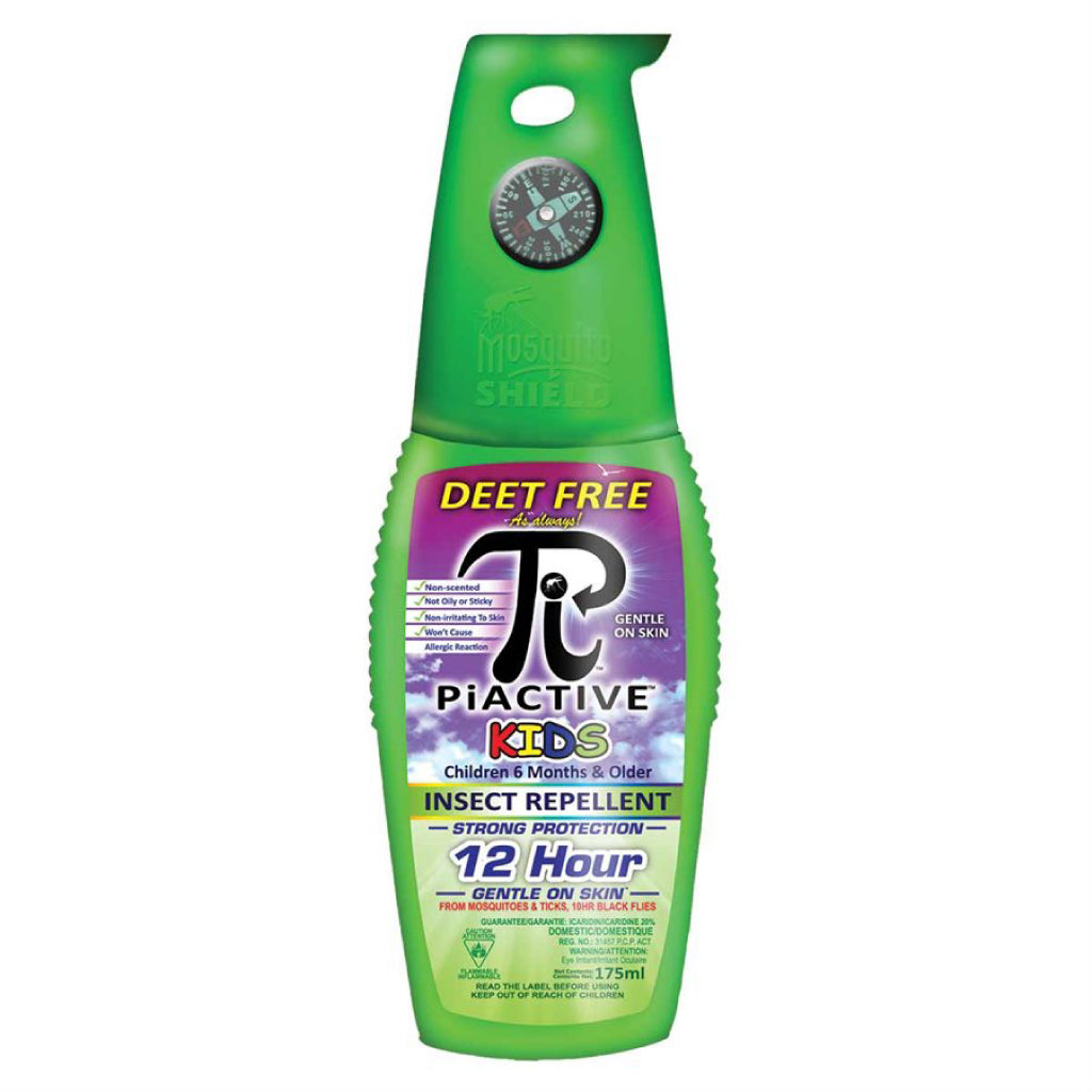 PIACTIVE Kids 100% Deet Free 12hr Pump 175ml
