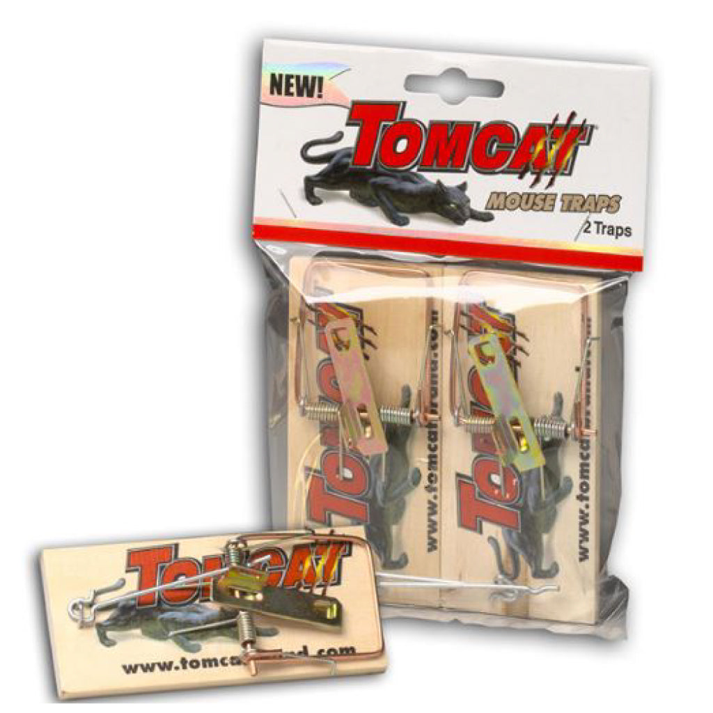 2 pièges en bois pour souris Tomcat
