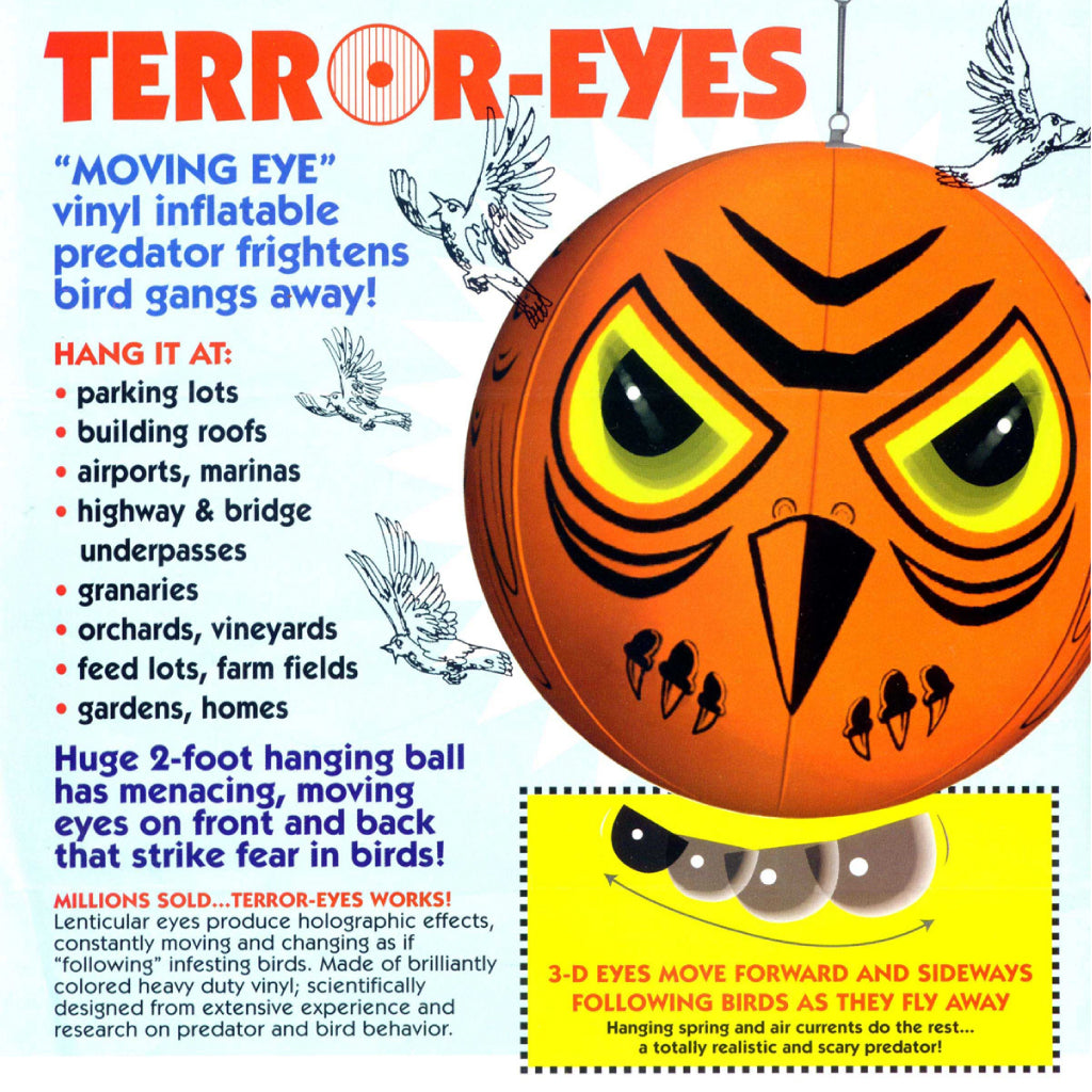 Terror Eyes Bird Chaser Répulsif gonflable pour oiseaux