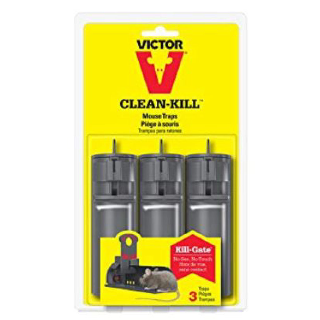 Victor Clean Kill Tunnel Mouse Trap 3pk