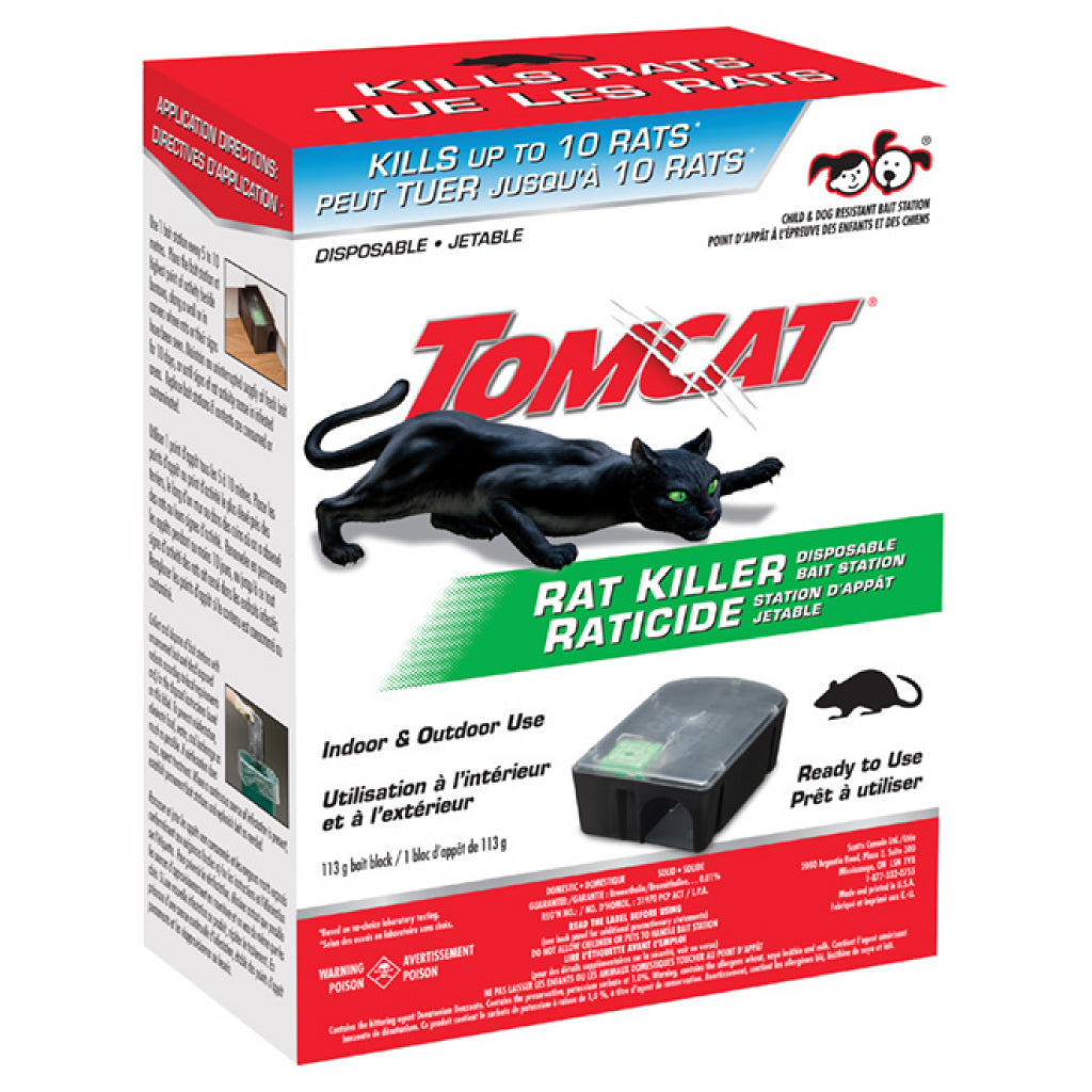 Station d'appât jetable Tomcat Rat Killer (Niveau 1) 113g