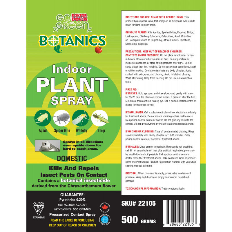 Go Green Botanics Vaporisateur pour plantes d'intérieur 500 g