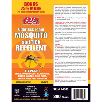 Répulsif Moustique Inodore Mousse 10% Deet 300 g