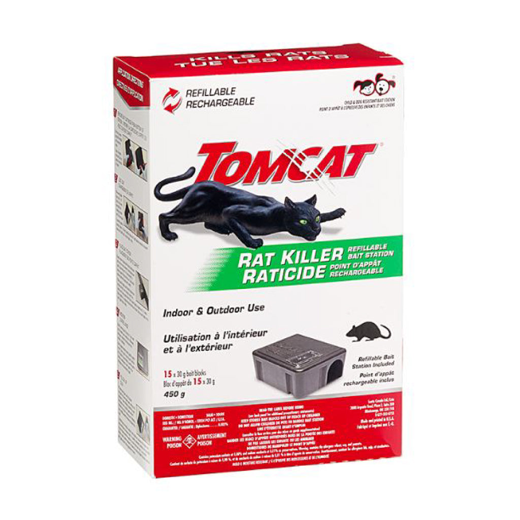 Station d'appât rechargeable Tomcat Rat Killer (Niveau 1) 30g 15pk