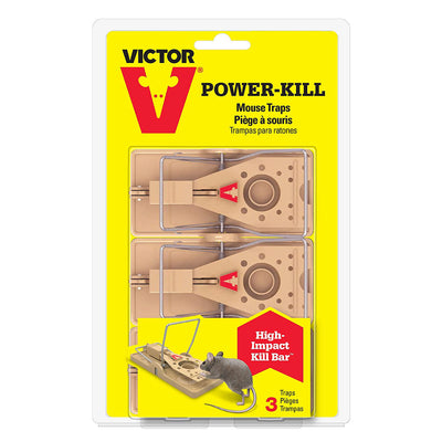 Victor Power-Kill Mouse Trap-3pk Bonus