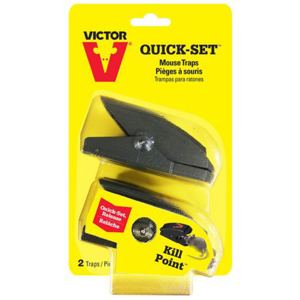 Victor Quick Set Mouse Trap-2pk Noir